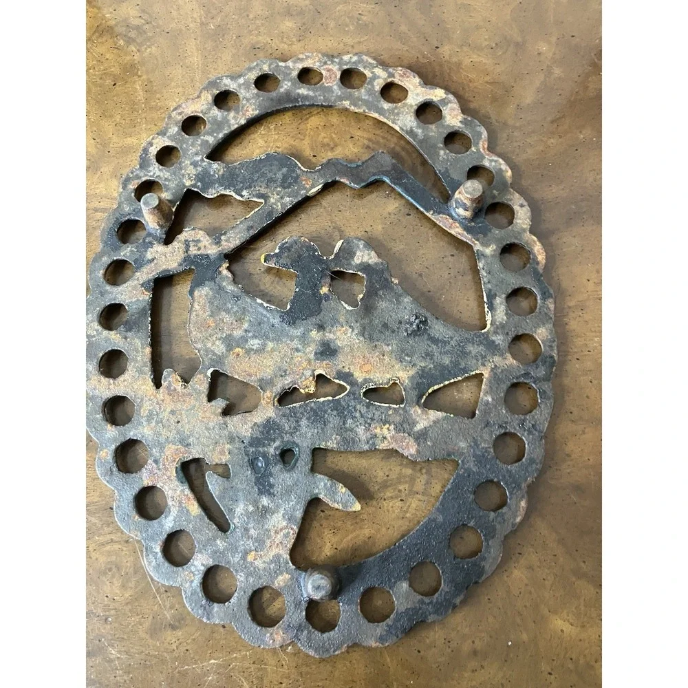 Vintage Cast Iron Goose Duck Trivet Wall Plaque Farmhouse Country Cottagecore